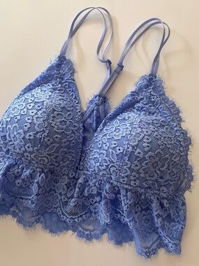 aerie Lace Bralette in Periwinkle, Like New, Size Small, Romantic